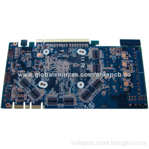 Multilayer PCB with OSP finish, min vias 0.1mm, 3mil/3mil track/space, BGA